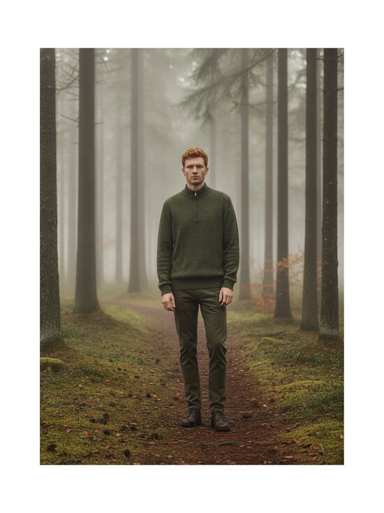 SAND Copenhagen - Ibro Modern Fit Half Zip vilnas džemperis - 380 DARK OLIVE GREEN | Stockmann - photo 2