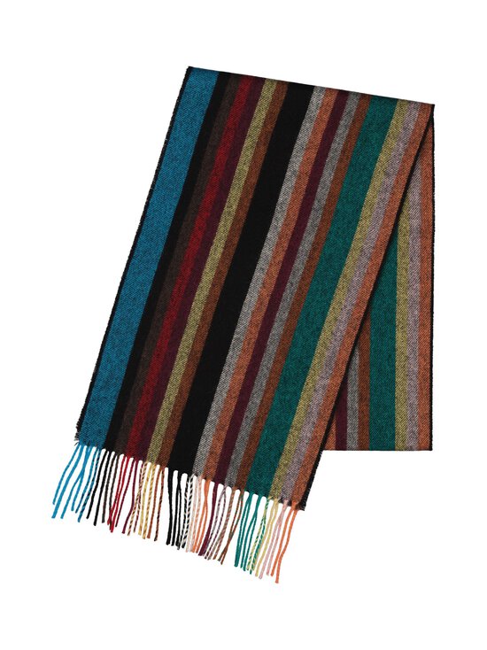 Allover Stripe Wool Scarf