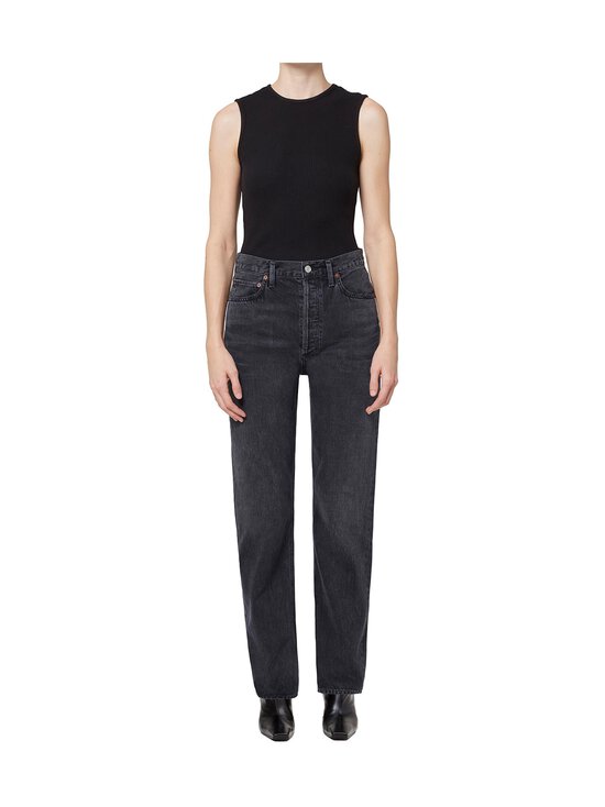 90's Pinch Waist High Rise Straight -farkut