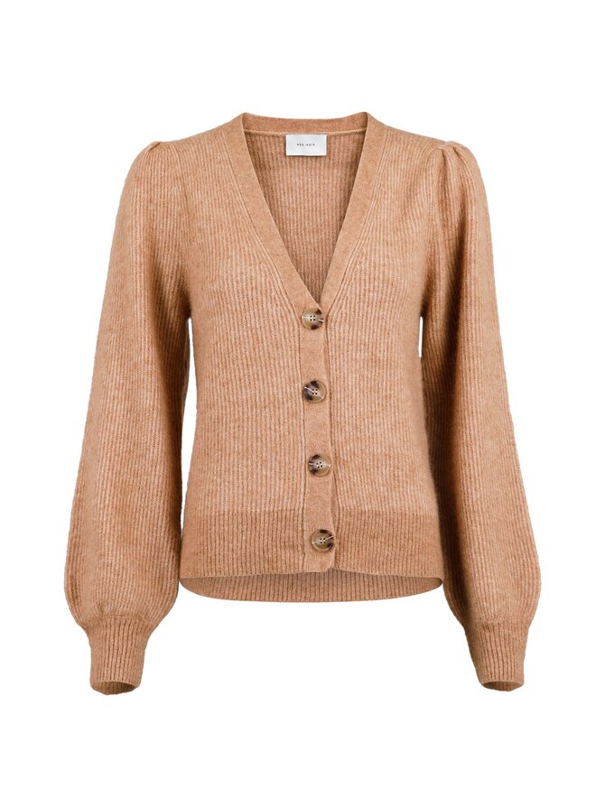 Brown knit cardigan