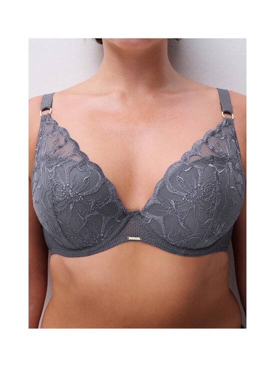 Chantelle - Fleurst Shirt Underwire Plunge krūšturis - D48 FANCY GREY | Stockmann - photo 4