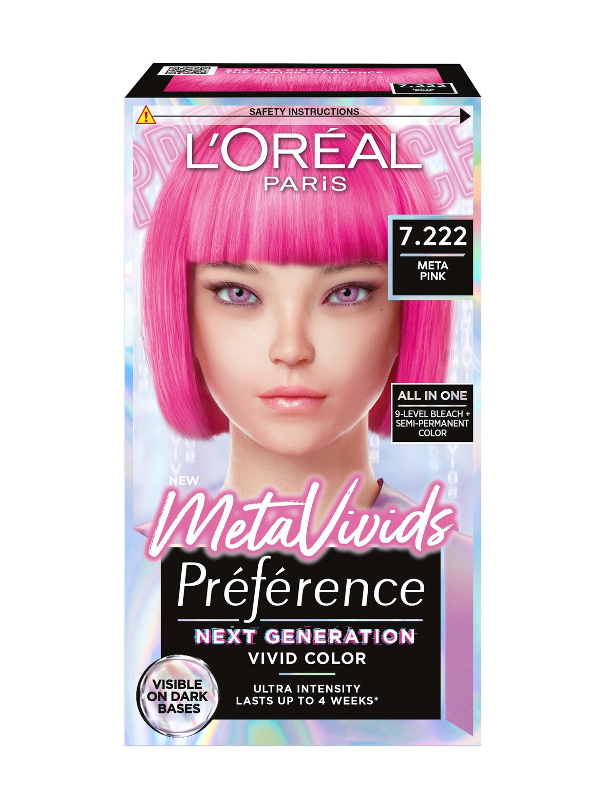 L"'Oréal Paris Préférence metavivids bleach and semi-permanent hair color -hiusväri