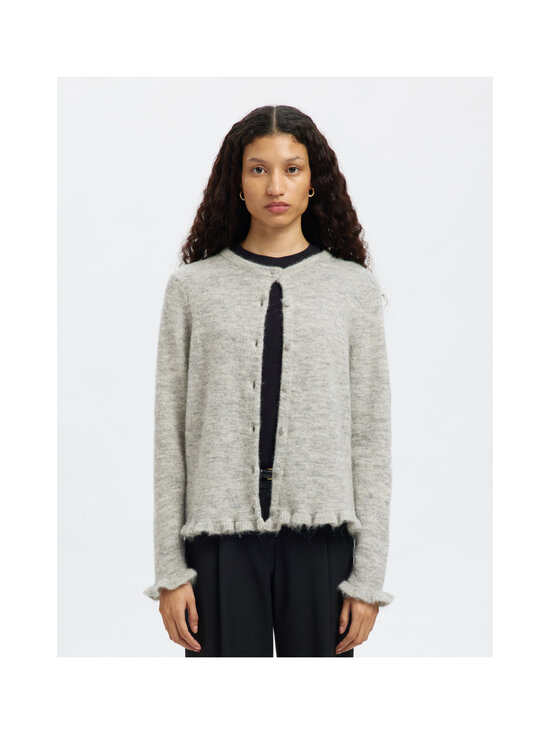 Selected - Kardigan Slflulu Frill - LIGHT GREY MELANGE | Stockmann - photo 4