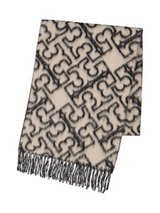 Tory Burch - Puzzle Logo šalle - 001 BLACK / IVORY Tory Burch - Puzzle Logo šalle - 001 BLACK / IVORY | Stockmann