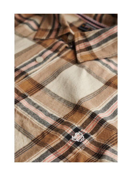 Superdry - Check Flannel Boyfriend -ruutupaita - B2T BEIGE/CREAM CHECK | Stockmann - photo 3