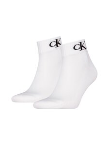 Calvin Klein - CKJ Monogram -sukat 2-pack - 002 WHITE Calvin Klein - CKJ Monogram -sukat 2-pack - 002 WHITE | Stockmann