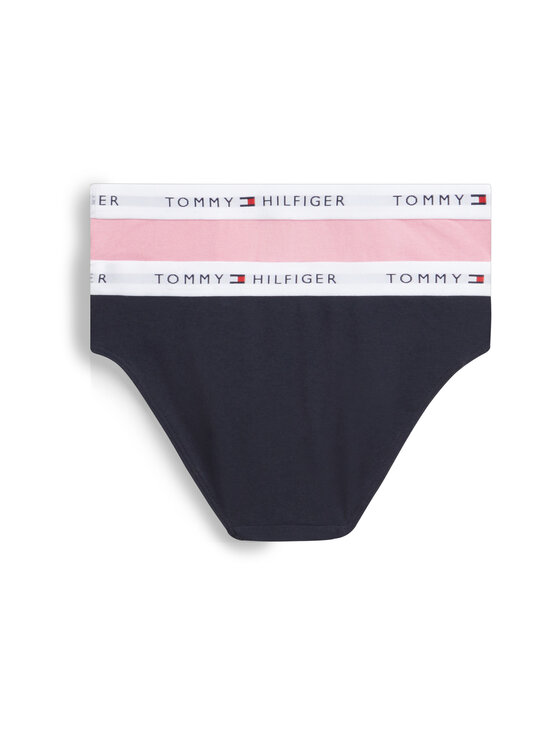 Tommy Hilfiger - Cotton Bikini -alushousut 2-pack - 0U7 NAVY BLUE / LITTLE ROSEY | Stockmann - photo 2