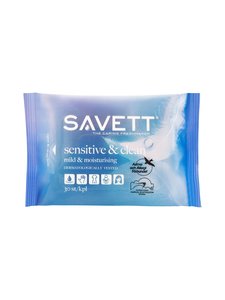 SAVETT - Sensitive & Clean -puhdistuspyyhe 30 kpl SAVETT - Sensitive & Clean -puhdistuspyyhe 30 kpl | Stockmann