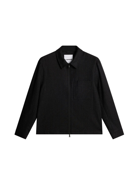 J.Lindeberg - Julius Cash -flanellinen päällyspaita - U242 DARK GREY MELANGE | Stockmann - photo 1
