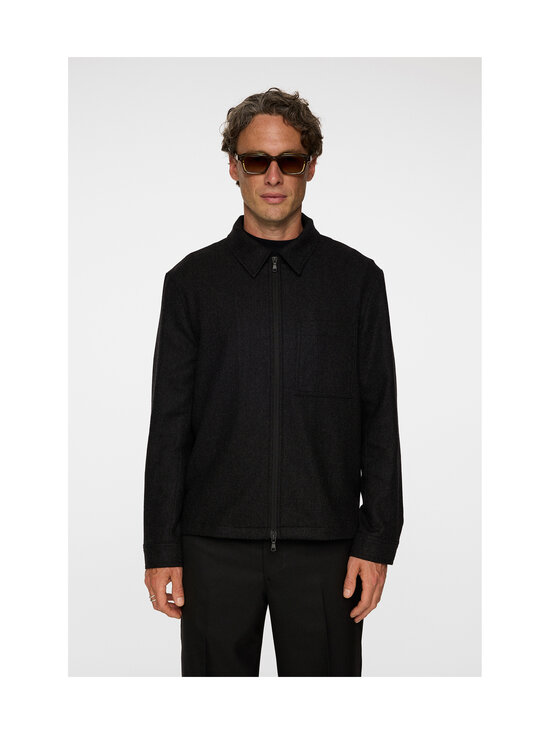 J.Lindeberg - Julius Cash -flanellinen päällyspaita - U242 DARK GREY MELANGE | Stockmann - photo 2