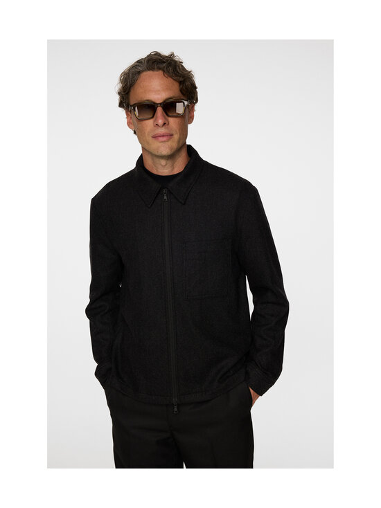 J.Lindeberg - Julius Cash -flanellinen päällyspaita - U242 DARK GREY MELANGE | Stockmann - photo 5