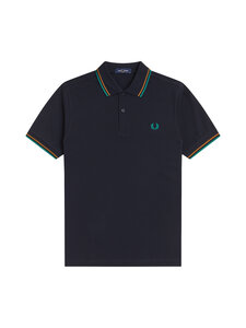 Fred Perry - The Twin Tipped -pikeepaita - NAVY / DARK CARAMEL / SPORT GR | Stockmann