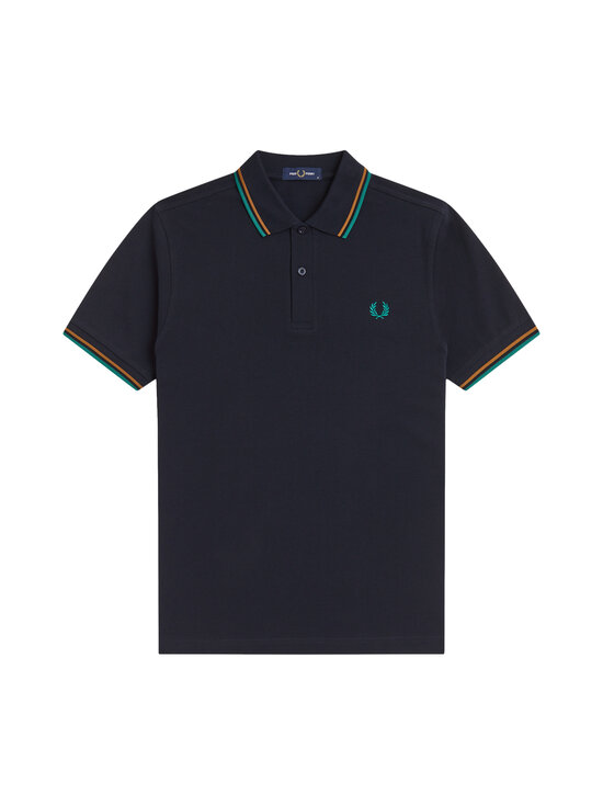 Fred Perry - The Twin Tipped -pikeepaita - NAVY / DARK CARAMEL / SPORT GR | Stockmann - photo 1