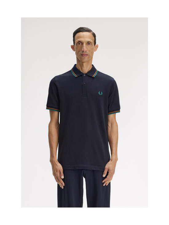 Fred Perry - The Twin Tipped -pikeepaita - NAVY / DARK CARAMEL / SPORT GR | Stockmann - photo 5