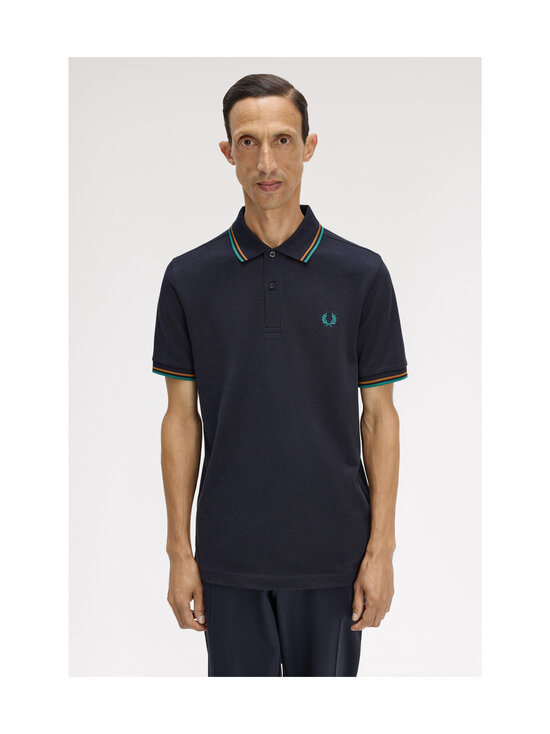Fred Perry - The Twin Tipped -pikeepaita - NAVY / DARK CARAMEL / SPORT GR | Stockmann - photo 9
