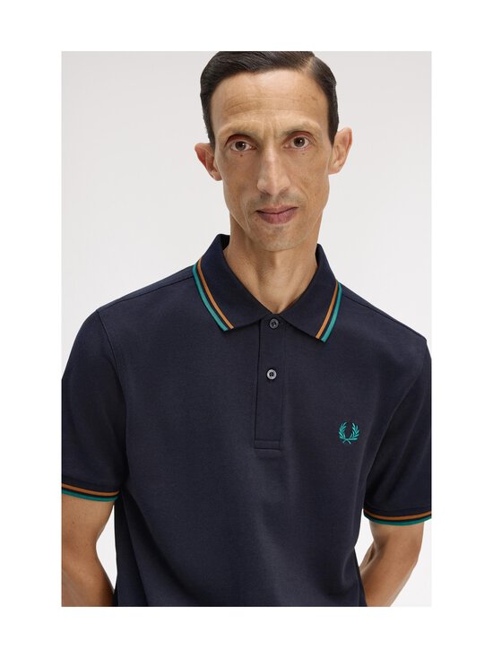 Fred Perry - The Twin Tipped -pikeepaita - NAVY / DARK CARAMEL / SPORT GR | Stockmann - photo 12
