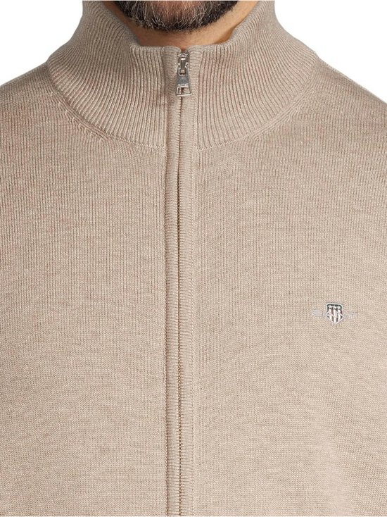 GANT - Kardigan Casual Cotton Zip - 295 DK. SAND MELANGE | Stockmann - photo 4