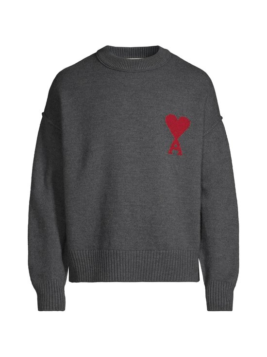 Ami - Contrasted Ami De Coeur -neulepaita - 084 : GRIS CHINE / ROUGE | Stockmann - photo 1