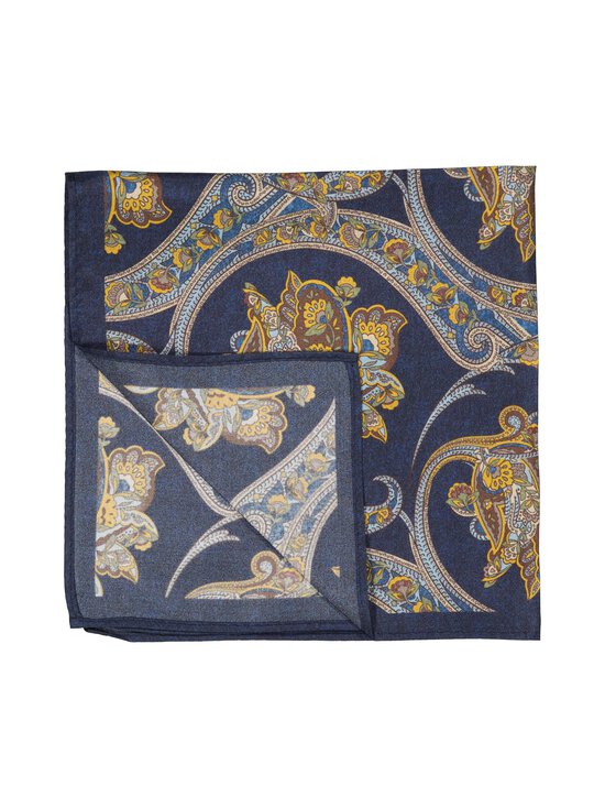 Amanda Christensen - Small print & paisley -silkkisolmio ja taskuliina - 414 NAVY | Stockmann - photo 3