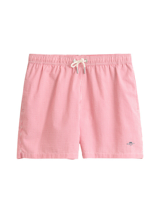 GANT - Striped Seersucker -uimashortsit - 641 ROSE RED | Stockmann - photo 1