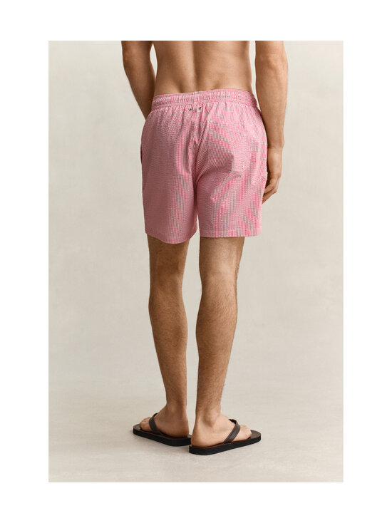 GANT - Striped Seersucker -uimashortsit - 641 ROSE RED | Stockmann - photo 3