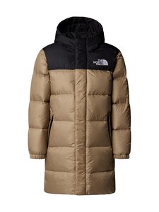 The North Face - Teen Nuptse Long Parka -toppatakki - 250 MUSHROOM GREY | Stockmann