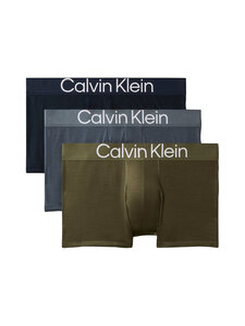 Calvin Klein Underwear - Trunk-alushousut 3-pack - NH3 TURBULENCE/OLIVE NIGHT/DARK SAPPHIR | Stockmann