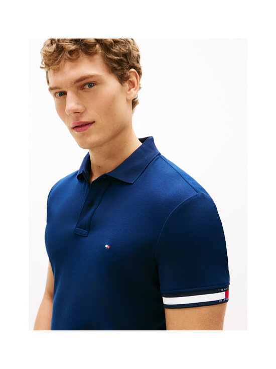 Tommy Hilfiger - Cuff Liquid Cotton Slim -pikeepaita - DCC CARBON NAVY | Stockmann - photo 4