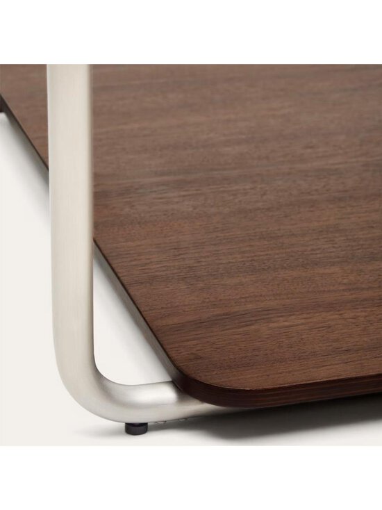 Kave Home - Tarsel-sohvapöytä pähkinä / ruostumaton teräs / lasi 140 x 60 cm - BROWN | Stockmann - photo 12