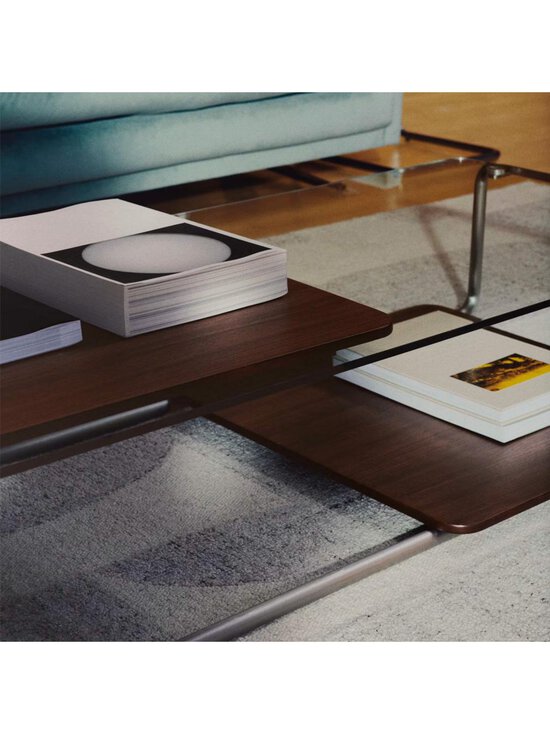 Kave Home - Tarsel-sohvapöytä pähkinä / ruostumaton teräs / lasi 140 x 60 cm - BROWN | Stockmann - photo 5