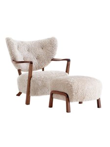 &Tradition - Wulff ATD2 -nojatuoli ja ATD3-rahi - VALKOINEN | Stockmann