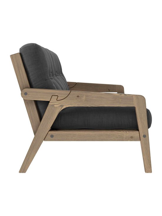 Karup - Grab-futonsohva Corduroy-kangas charcoal/ruskea L 200 cm - GREY | Stockmann - photo 3