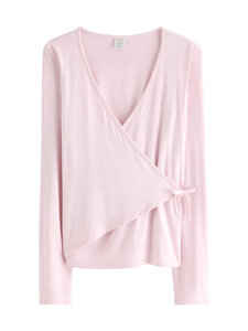 Lindex - Fake Wrap -trikoopaita - 6666 LIGHT PINK | Stockmann