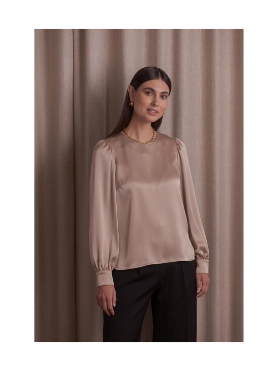 Original Story - Puhvihihainen satiinipaita - LATTE | Stockmann - photo 2