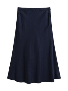 GANT - Flared lina maisījuma svārki - 433 EVENING BLUE | Stockmann