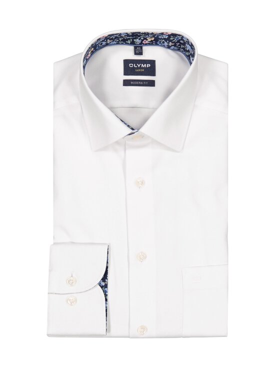 Olymp - Triiksärk Modern Fit Contrast Trim Flower - 00 WEISS | Stockmann - photo 1