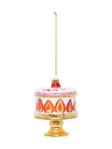 Casa Stockmann - Glass Strawberry Cake -joulukoriste - GOLD | Stockmann