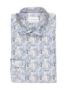 Eton - Contemporary Fit Motif Cotton Tencel krekls - 25 MID BLUE | Stockmann