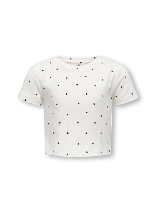 KIDS ONLY - KogBella Life -trikoopaita - CLOUD DANCER DETAIL:BLACK HEARTS | Stockmann - photo 1