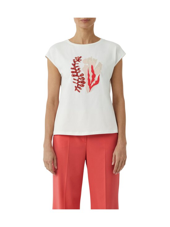 Comma - T-krekls - 01E1 FRONTPRINT CORAL RED - photo 4 Comma - T-krekls - 01E1 FRONTPRINT CORAL RED | Stockmann - photo 4