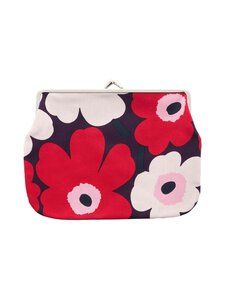 Marimekko - Mini Unikko Puolikas -kukkaro - 438 PLUM, CRANBERRY, OFF WHITE, ROSE | Stockmann