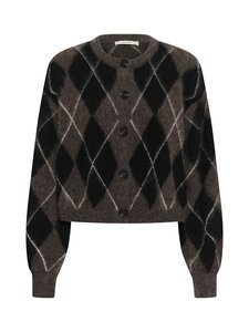 Gestuz - GZsida Multi -neuletakki - 140 BLACK/CHESTNUT/IVORY | Stockmann
