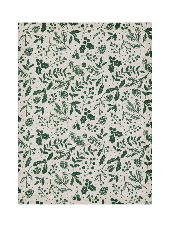 Casa Stockmann - Natal-pöytätabletti - NATURAL LINEN/GREEN COMBO | Stockmann - photo 1