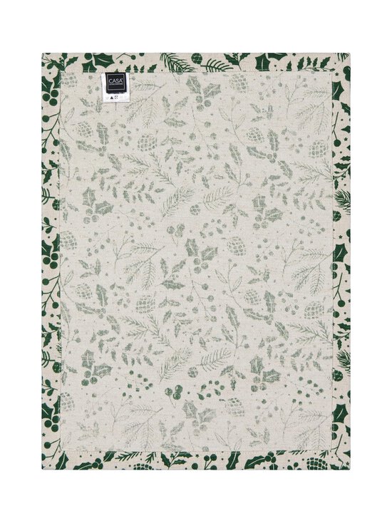 Casa Stockmann - Natal-pöytätabletti - NATURAL LINEN/GREEN COMBO | Stockmann - photo 2