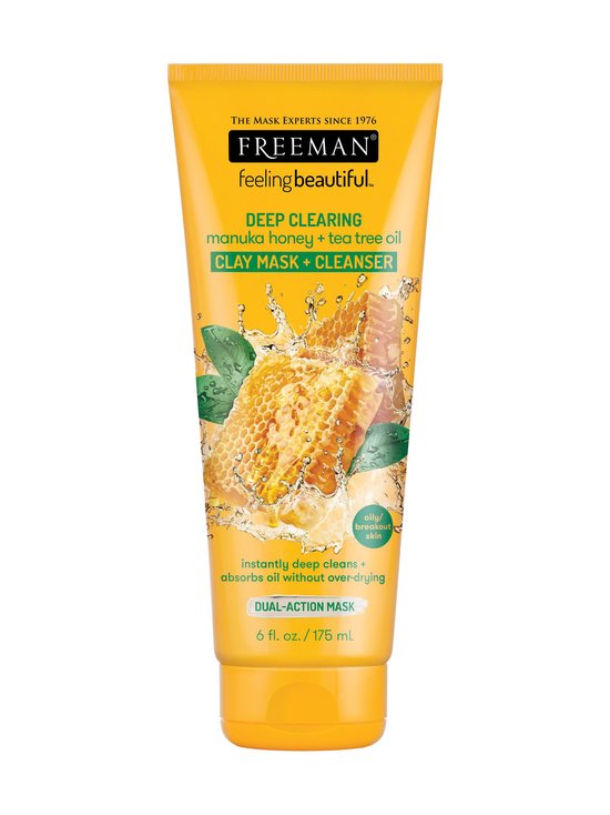 Deep Clearing Clay Mask + Scrub Manuka Honey & Tea Tree Oil -kasvonaamio 175 ml