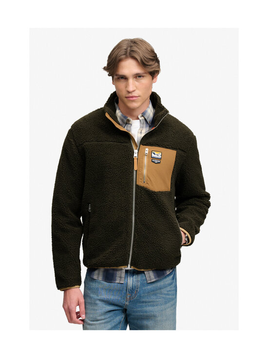 Superdry - Mountain Full Zip -fleecetakki - M8I SURPLUS GOODS OLIVE/DEEP BROWN | Stockmann - photo 3