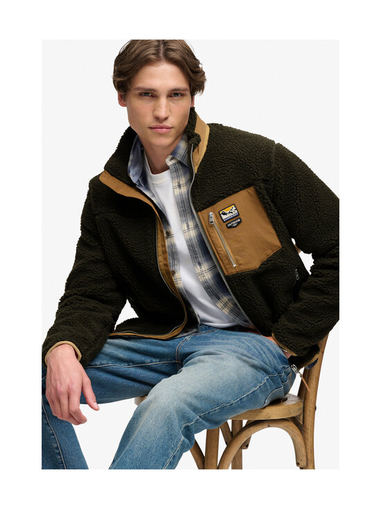 Superdry - Mountain Full Zip -fleecetakki - M8I SURPLUS GOODS OLIVE/DEEP BROWN | Stockmann - photo 5