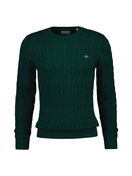 GANT - Cotton Cable C-neck džemperis - 321 DARK EMERALD | Stockmann - photo 1