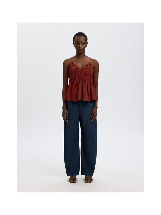 Selected - SlfLoose Hanny Mid Waist -tynnyrilahkeiset farkut - DARK BLUE DENIM | Stockmann - photo 2