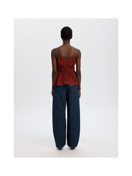 Selected - SlfLoose Hanny Mid Waist -tynnyrilahkeiset farkut - DARK BLUE DENIM | Stockmann - photo 3